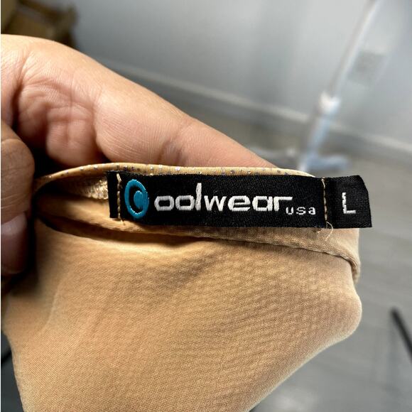 Strappy Cowl Neck Vintage Coolwear USA Iridescent Tan Gold Backless Y2k Tank Top - Picture 6 of 6